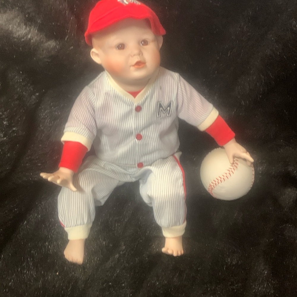Ashton Drake "Michael" little slugger baseball doll